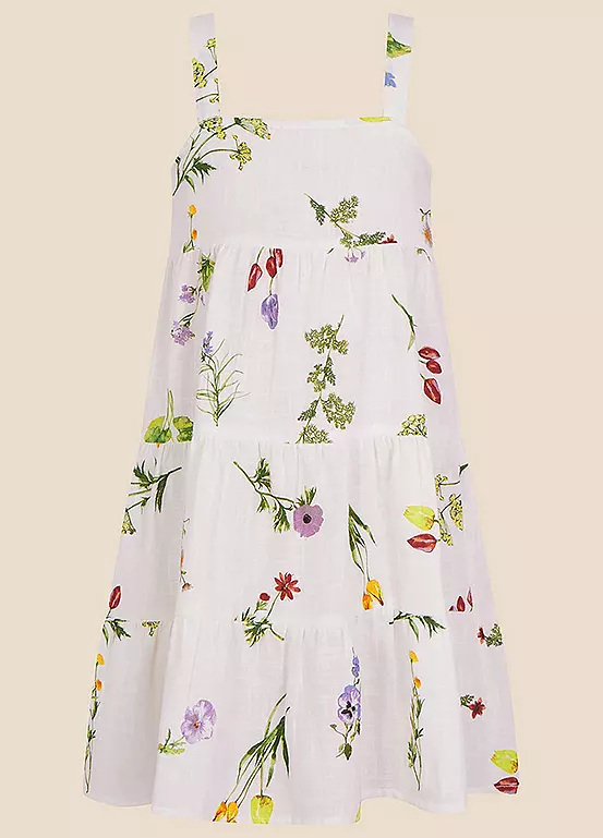 Accessorize Kids Botanical Tiered Floral Print Dress 1 Accessorize Kids Botanical Tiered Floral Print Dress