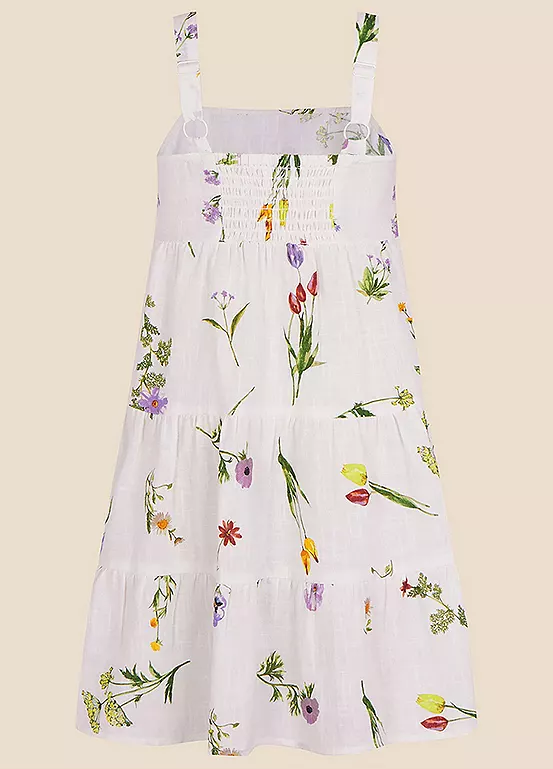 Accessorize Kids Botanical Tiered Floral Print Dress 2 Accessorize Kids Botanical Tiered Floral Print Dress - Image 2