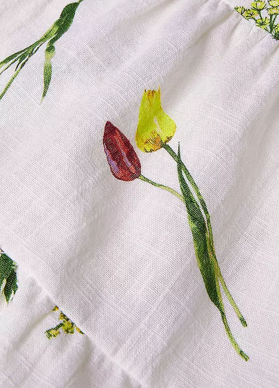 Accessorize Kids Botanical Tiered Floral Print Dress 3 Accessorize Kids Botanical Tiered Floral Print Dress - Image 3