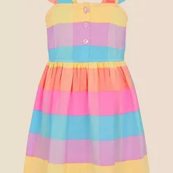 Accessorize Kids Frill Sleeve Check Dress