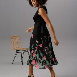 Aniston Floral Print Chiffon Skirt Dress 11 Aniston Floral Print Chiffon Skirt Dress -Outlet Seraph Dress Store Aniston Floral Print Chiffon Skirt Dress35157361FRSP W03