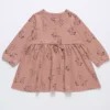 Artie Dusty Pink All Over Cute Rabbit & Friends Printed Occasion Dress In A Gift Box