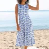 Beach Time Floral Print Summer Dress