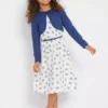 Bonprix Kids Heart Print Dress, Bolero & Belt