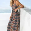Bonprix Printed Sleeveless Maxi Dress