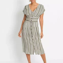 Bonprix Stripy Button Dress -Outlet Seraph Dress Store Bonprix Stripy Button Dress907479FRSP