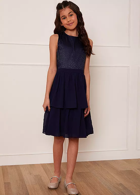 Chi Chi London Kids Textured Tiered Midi Dress 1 Chi Chi London Kids Textured Tiered Midi Dress