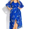 City Chic Maxi Blue Floral Dress