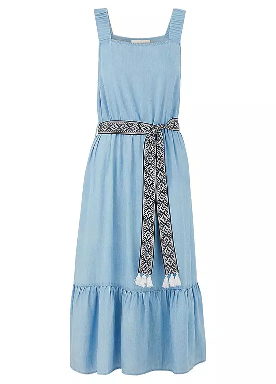 Freestyle Maya Soft Denim Square Neck Dress 2 Freestyle Maya Soft Denim Square Neck Dress - Image 2