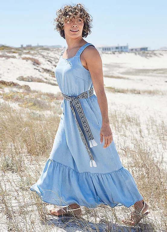 Freestyle Maya Soft Denim Square Neck Dress 5 Freestyle Maya Soft Denim Square Neck Dress - Image 5