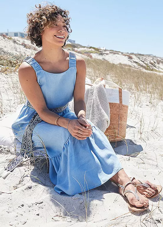 Freestyle Maya Soft Denim Square Neck Dress 6 Freestyle Maya Soft Denim Square Neck Dress - Image 6