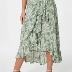 Izabel London Paisley Print Wrap Midi Dress -Outlet Seraph Dress Store Izabel London Paisley Print Wrap Midi Dress49C793FRSP W03