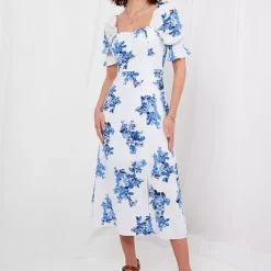Joe Browns Clarissa Linen Blend Floral Dress