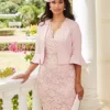 Kaleidoscope Blush Lace Dress & Jacket