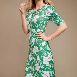 Kaleidoscope Green Floral Print Dress -Outlet Seraph Dress Store Kaleidoscope Green Floral Print Dress62G981FRSP W03