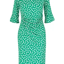 Kaleidoscope Green Spot Jersey Dress -Outlet Seraph Dress Store Kaleidoscope Green Spot Jersey Dress26J105FRSC