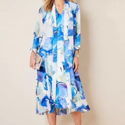 Kaleidoscope Print Dress & Jacket -Outlet Seraph Dress Store Kaleidoscope Print Dress Jacket13H337FRSP W03
