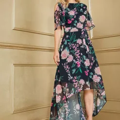 Kaleidoscope Print Hi Low Hem Dress -Outlet Seraph Dress Store Kaleidoscope Print Hi Low Hem Dress15J211FRSP W02