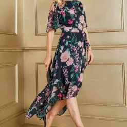 Kaleidoscope Print Hi Low Hem Dress -Outlet Seraph Dress Store Kaleidoscope Print Hi Low Hem Dress15J211FRSP W03