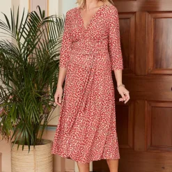 Kaleidoscope Soft Touch Leopard Print Wrap Dress 7 Kaleidoscope Soft Touch Leopard Print Wrap Dress -Outlet Seraph Dress Store Kaleidoscope Soft Touch Leopard Print Wrap Dress11B849FRSP W01