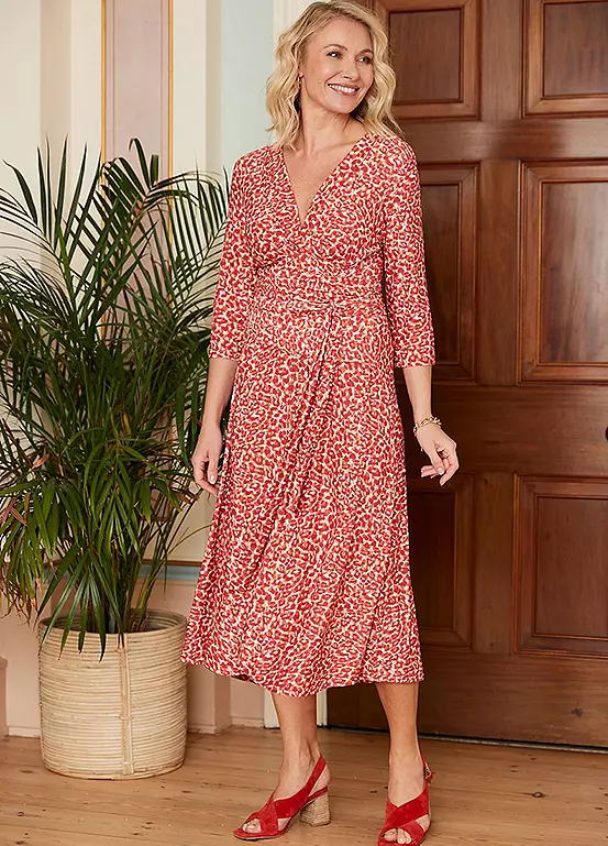 Kaleidoscope Soft Touch Leopard Print Wrap Dress 3 Kaleidoscope Soft Touch Leopard Print Wrap Dress - Image 3