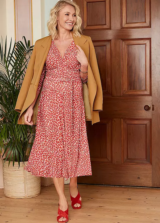 Kaleidoscope Soft Touch Leopard Print Wrap Dress 4 Kaleidoscope Soft Touch Leopard Print Wrap Dress - Image 4