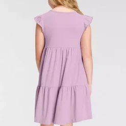 Kidsworld Cap Sleeve Jersey Dress -Outlet Seraph Dress Store Kidsworld Cap Sleeve Jersey Dress24800247FRSP W01