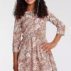 Kidsworld Floral Print Skater Dress