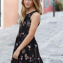 Kidsworld Kids Floral Print Jersey Dress