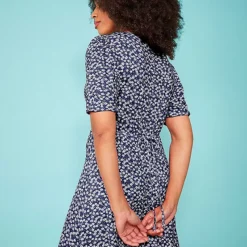 Love Mark Heyes Ditsy Print Jersey Tea Dress - Navy -Outlet Seraph Dress Store Love Mark Heyes Ditsy Print Jersey Tea Dress Navy93X364FRSP W05