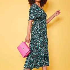 Love Mark Heyes Floral Print Midi Tea Dress -Outlet Seraph Dress Store Love Mark Heyes Floral Print Midi Tea Dress35E566FRSP W01