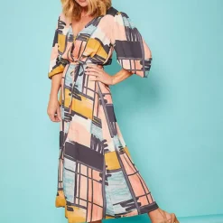 Love Mark Heyes Printed Mock Wrap Midaxi Dress -Outlet Seraph Dress Store Love Mark Heyes Printed Mock Wrap Midaxi Dress14G886FRSP W01