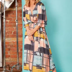 Love Mark Heyes Printed Mock Wrap Midaxi Dress -Outlet Seraph Dress Store Love Mark Heyes Printed Mock Wrap Midaxi Dress14G886FRSP W03