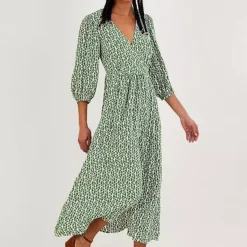 Monsoon Doris Wrap Dress In Sustainable Viscose