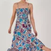 Monsoon Fire Flower Ikat Cami Dress
