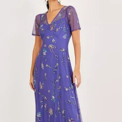 Monsoon Kathy Sustainable Embellished Midi Dress