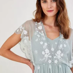 Monsoon Sophie Embroidered Maxi Dress In Recycled Polyester -Outlet Seraph Dress Store Monsoon Sophie Embroidered Maxi Dress in Recycled Polyester77T526FRSP W02