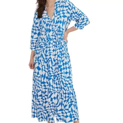 Phase Eight Penele Blue Geo Midaxi Dress -Outlet Seraph Dress Store Phase Eight Penele Blue Geo Midaxi Dress70W713FRSP W04