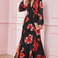 Together! Together Black Print Maxi Dress