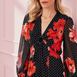 Together! Together Black Print Maxi Dress -Outlet Seraph Dress Store Together Black Print Maxi Dress55T479FRSP W02