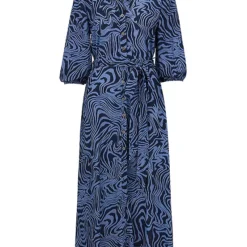 Together! Together Blue Zebra Print Shirt Dress -Outlet Seraph Dress Store Together Blue Zebra Print Shirt Dress44W746FRSC