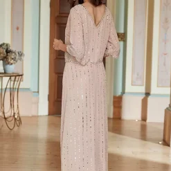 Together! Together Blush Beaded Hi Low Hem Dress -Outlet Seraph Dress Store Together Blush Beaded Hi Low Hem Dress17S555FRSP W05