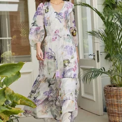 Together! Together Floral Print Maxi Dress -Outlet Seraph Dress Store Together Floral Print Maxi Dress48K039FRSP W03