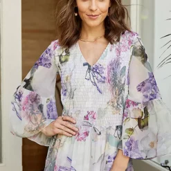 Together! Together Floral Print Maxi Dress -Outlet Seraph Dress Store Together Floral Print Maxi Dress48K039FRSP W04