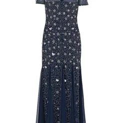 Together! Together Navy Beaded Maxi Dress -Outlet Seraph Dress Store Together Navy Beaded Maxi Dress44W563FRSC W01
