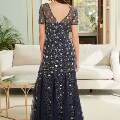Together! Together Navy Beaded Maxi Dress -Outlet Seraph Dress Store Together Navy Beaded Maxi Dress44W563FRSP W03