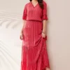 Together! Together Raspberry Maxi Dress