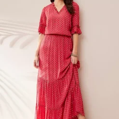 Together! Together Raspberry Maxi Dress