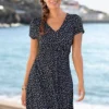 Vivance Floral Print Jersey Dress