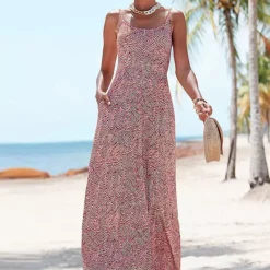 Vivance Graphic Print Maxi Dress